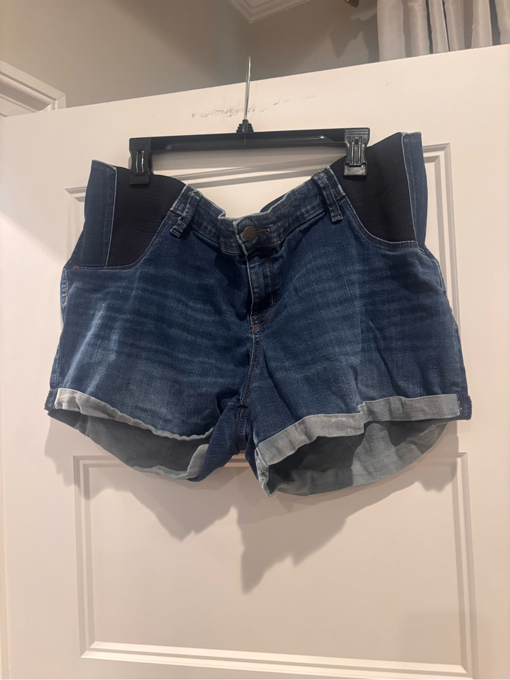 Isabel Maternity by Ingrid & Isabel Dark Blue Denim Maternity Shorts